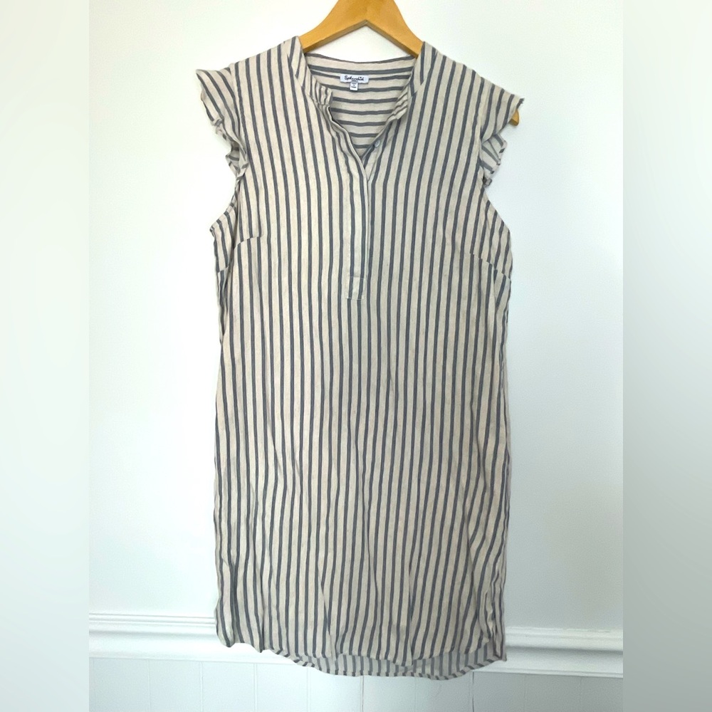 Splendid Women's Shirt Style Sleeveless Dress Striped Size Small
